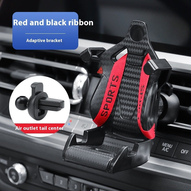 Soporte para teléfono de coche con forma de asiento de carreras, clip para teléfono móvil con ventilación de aire, rotación de 360 grados, soporte para teléfono celular para interior de coche