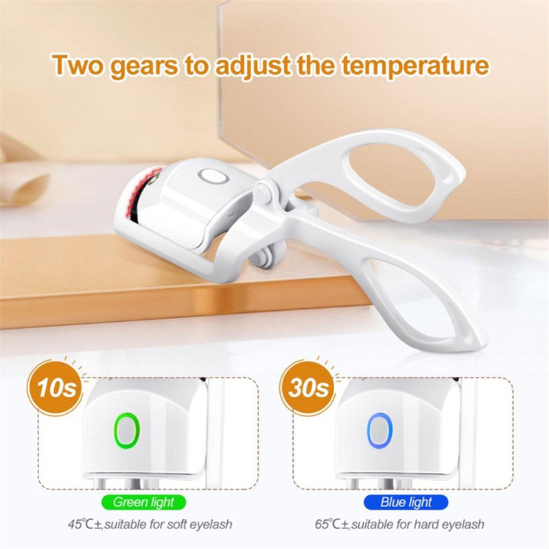 Rizador de pestañas térmico, eléctrico, con control de temperatura, mini rizador de pestañas eléctrico, portátil, recargable