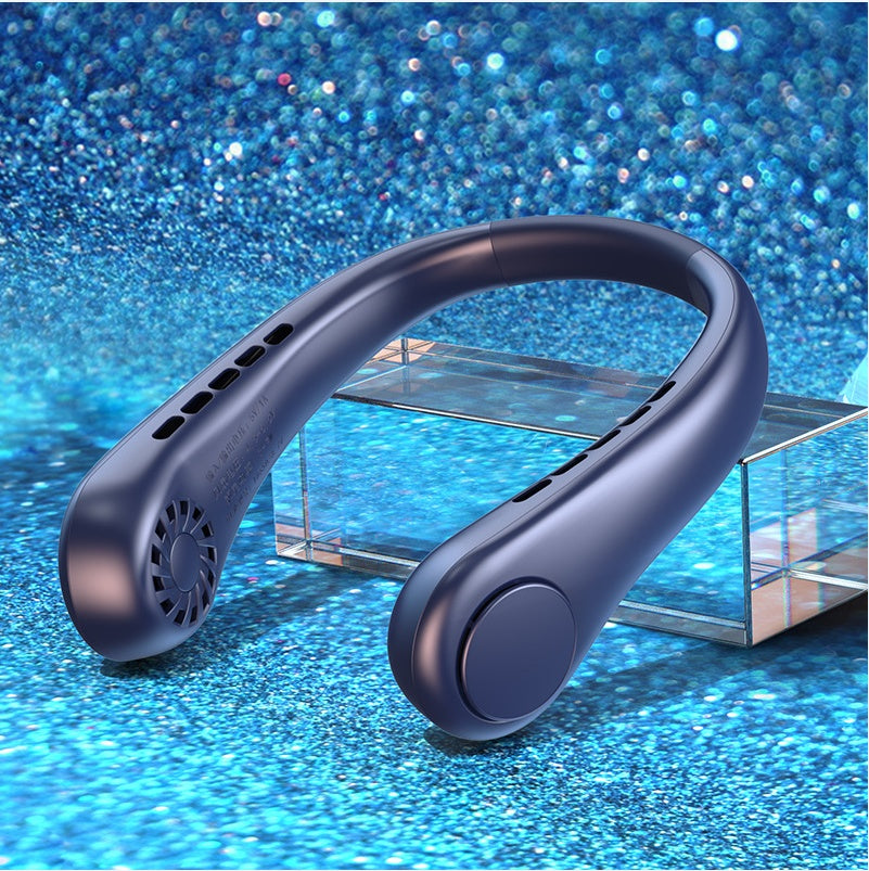 Nuevo Mini Ventilador de Cuello Portátil Sin Aspas, Ventilador de Cuello Colgante Recargable, Mini Refrigerador de Aire, Ventiladores Deportivos de Verano