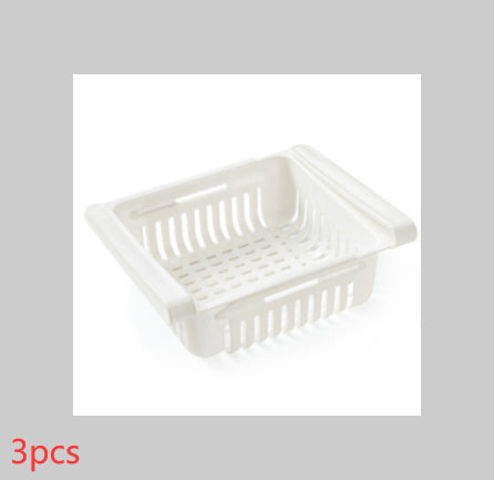Cesta telescópica para refrigerador, cajón de almacenamiento para refrigerador, caja de conservación de frescura, caja de congelación, estante de almacenamiento
