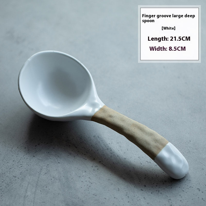 Cuchara de sopa de gres, cuchara de café para el hogar