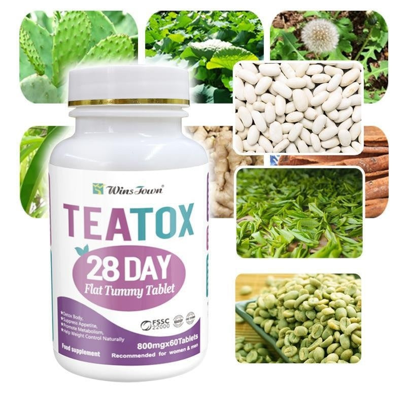 Tableta Integral 28 Días Detox Adelgazante Quema Grasa