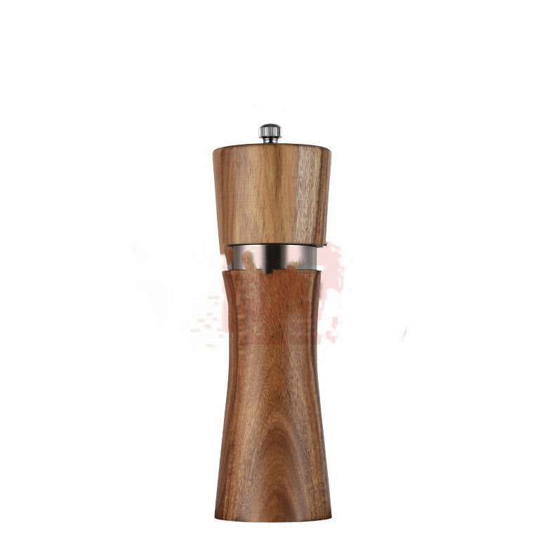 Molinillo manual de pimienta con núcleo cerámico de madera de acacia