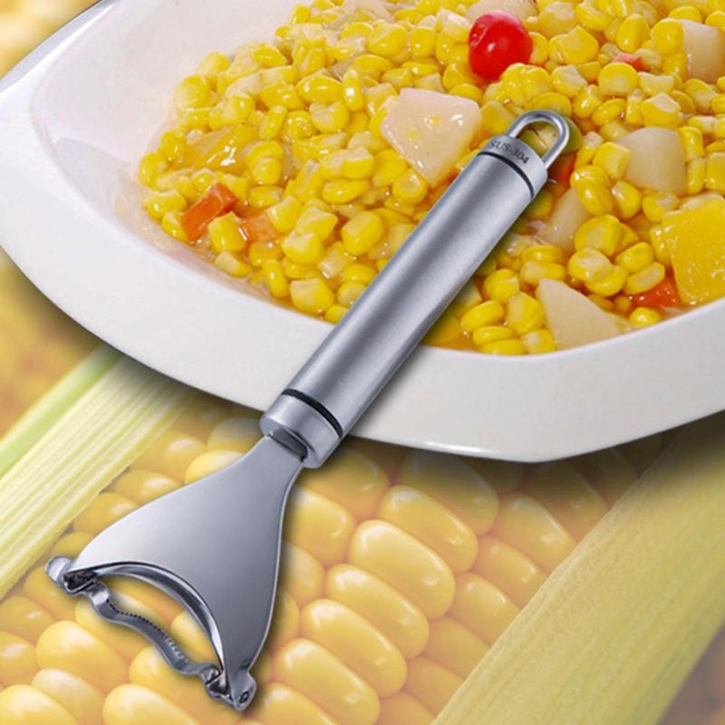 Cepillo para desgranar maíz de acero inoxidable para cocina doméstica