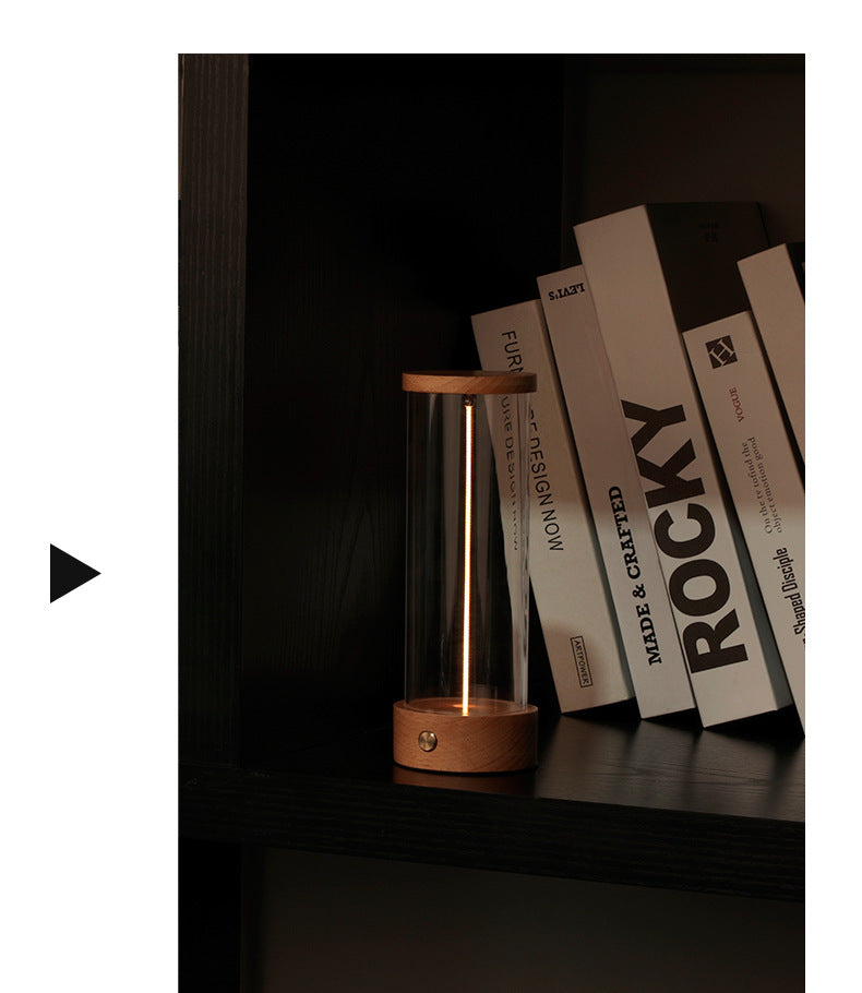 Lámpara de noche pequeña, ambiente cuántico, lámpara creativa de mesita de noche para dormitorio interior