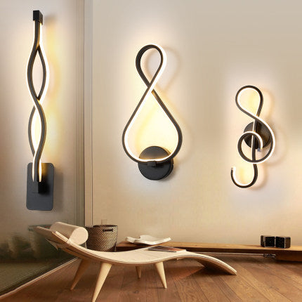 lámpara de pared LED minimalista nórdica para dormitorio/cabecera