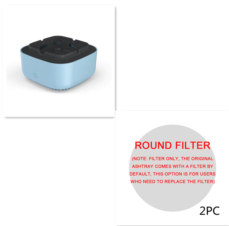 Cenicero con purificación de aire y eliminación de humo, purificación aniónica, práctico purificador automático, cenicero portátil para coche