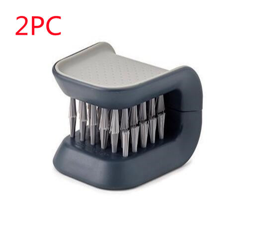 Cepillo de limpieza de cuchillos y cubiertos en forma de U, cepillos de limpieza para cocina, cepillo para fregar, lavado de cocina
