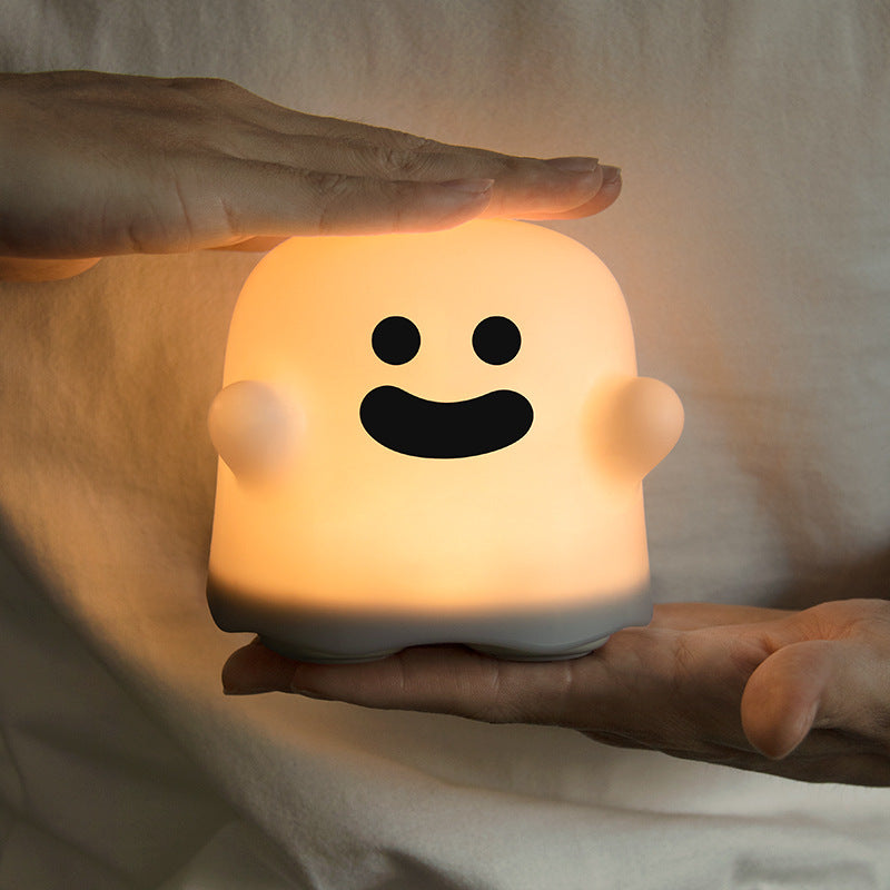 Lámpara de noche de silicona para decoración del hogar, lámpara LED con sensor táctil para mesita de noche, dormitorios de niñas, decoración de sala de estar, regalo de cumpleaños para niños, decoraciones de Halloween