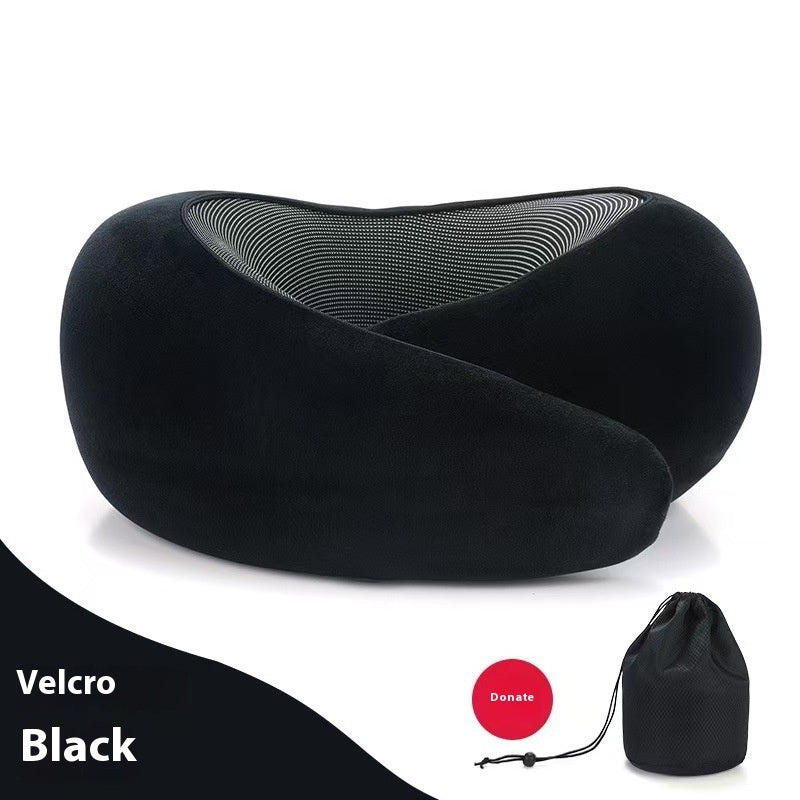 Almohada de viaje para el cuello de espuma viscoelástica suave, en forma de U, soporte ajustable, para dormir cómodamente en avión, coche, oficina, para la siesta