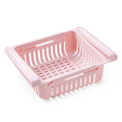 Cesta organizadora extensible para frigorífico, caja de almacenamiento multifunción para frigorífico de cocina