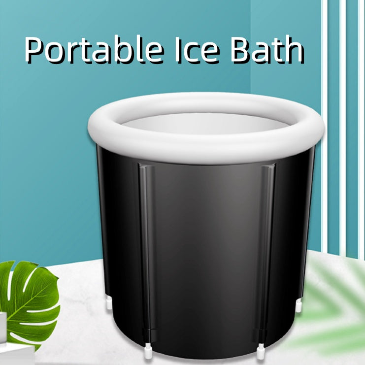 Baños de hielo portátiles Anillo de aire inflable de PVC Bañera Bañera doméstica Soporte de bañera plegable para terapia de recuperación al aire libre
