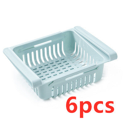 Cesta organizadora extensible para frigorífico, caja de almacenamiento multifunción para frigorífico de cocina
