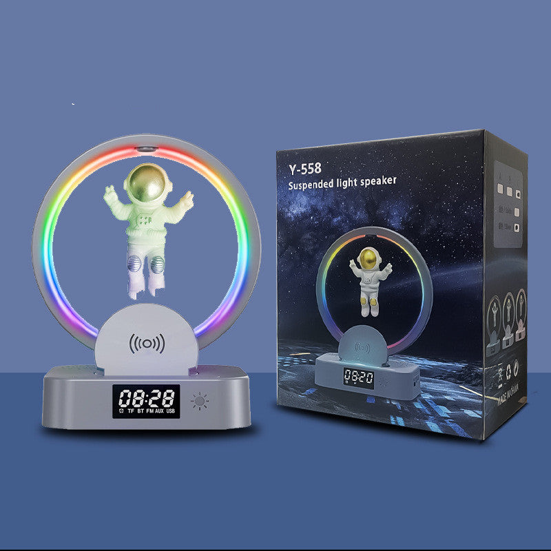 Altavoz Bluetooth de levitación magnética Astronauta Hogar RGB Mini Radio TWS Caja de sonido Subwoofer inalámbrico para exteriores TF AUX USB