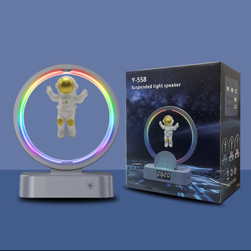 Altavoz Bluetooth de levitación magnética Astronauta Hogar RGB Mini Radio TWS Caja de sonido Subwoofer inalámbrico para exteriores TF AUX USB