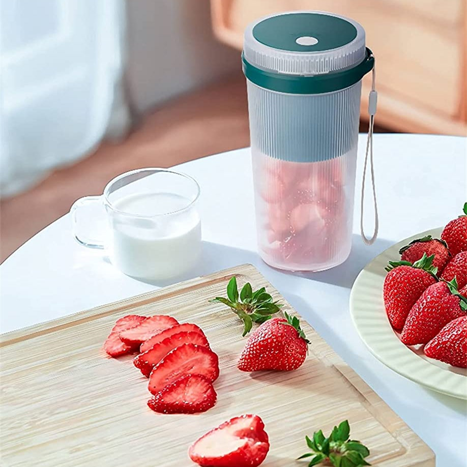 Licuadora Portátil Multifunción Taza Exprimidora Eléctrica Botella Deportiva Licuadora de Frutas Recargable USB Licuadora de Batidos Extractor de Zumos de Frutas