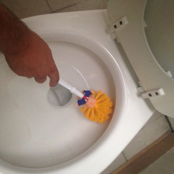 Cepillo de inodoro divertido de Donald Trump