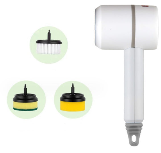 Cepillo de limpieza eléctrico multiusos con estropajo