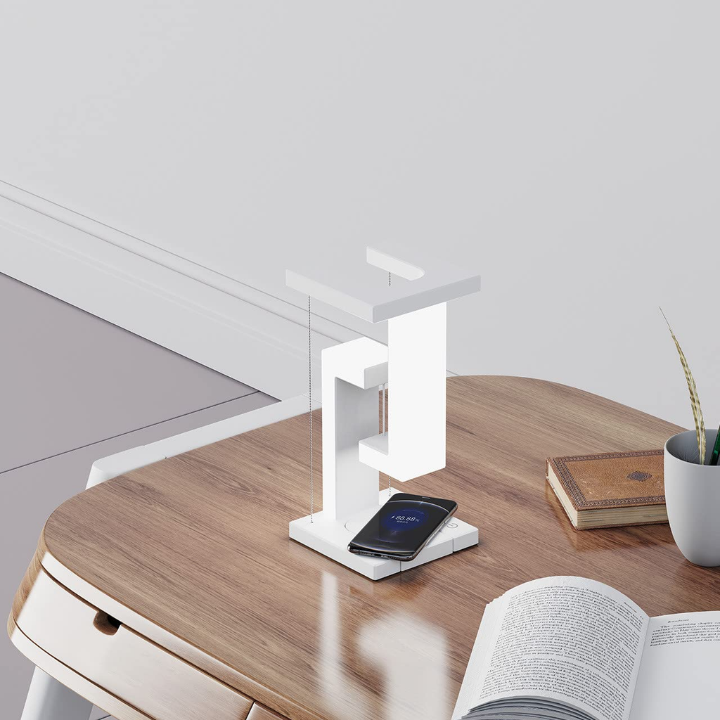 Lámpara de suspensión de carga inalámbrica creativa para smartphone, lámpara de equilibrio flotante para el hogar y el dormitorio