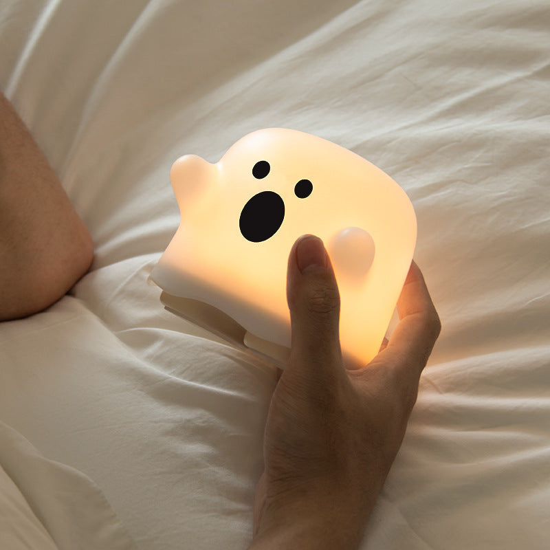 Lámpara de noche de silicona para decoración del hogar, lámpara LED con sensor táctil para mesita de noche, dormitorios de niñas, decoración de sala de estar, regalo de cumpleaños para niños, decoraciones de Halloween