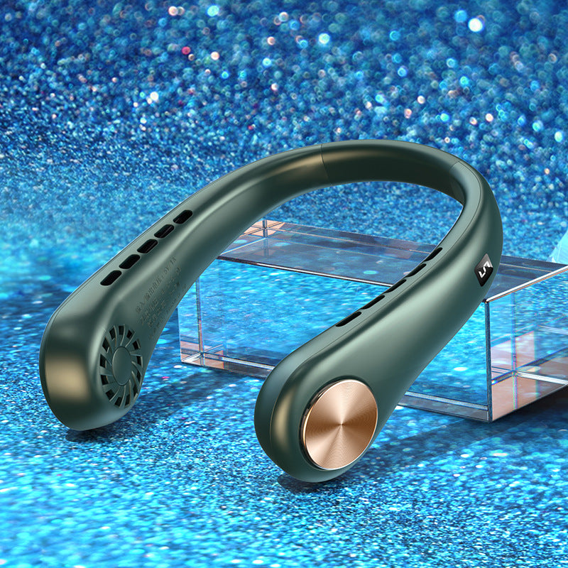 Nuevo Mini Ventilador de Cuello Portátil Sin Aspas, Ventilador de Cuello Colgante Recargable, Mini Refrigerador de Aire, Ventiladores Deportivos de Verano