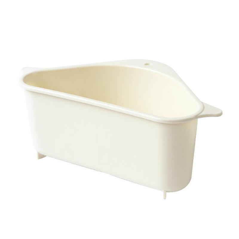 Estante de almacenamiento triangular multiusos para fregadero de cocina, estante de drenaje de esponjas para lavar platos