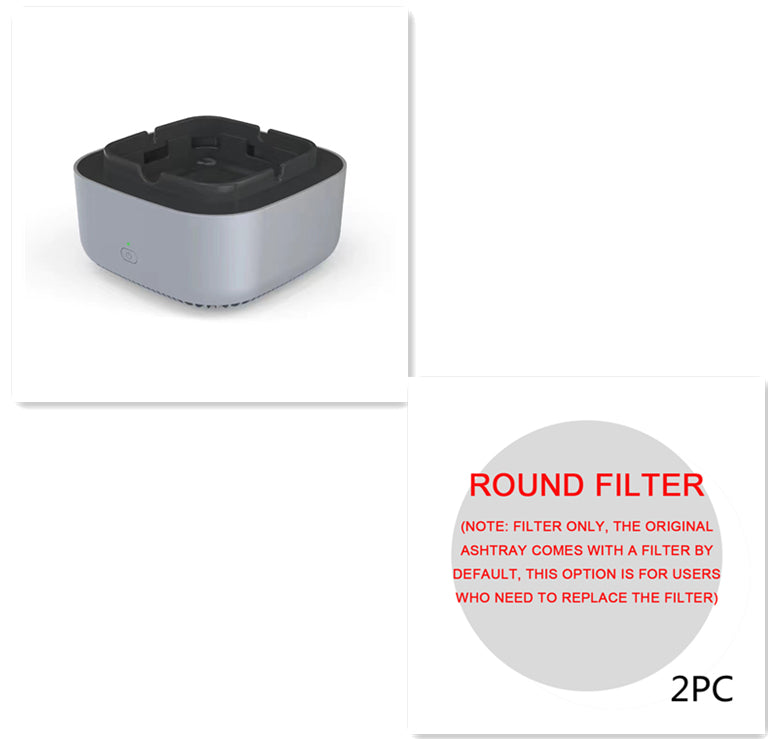 Cenicero con purificación de aire y eliminación de humo, purificación aniónica, práctico purificador automático, cenicero portátil para coche