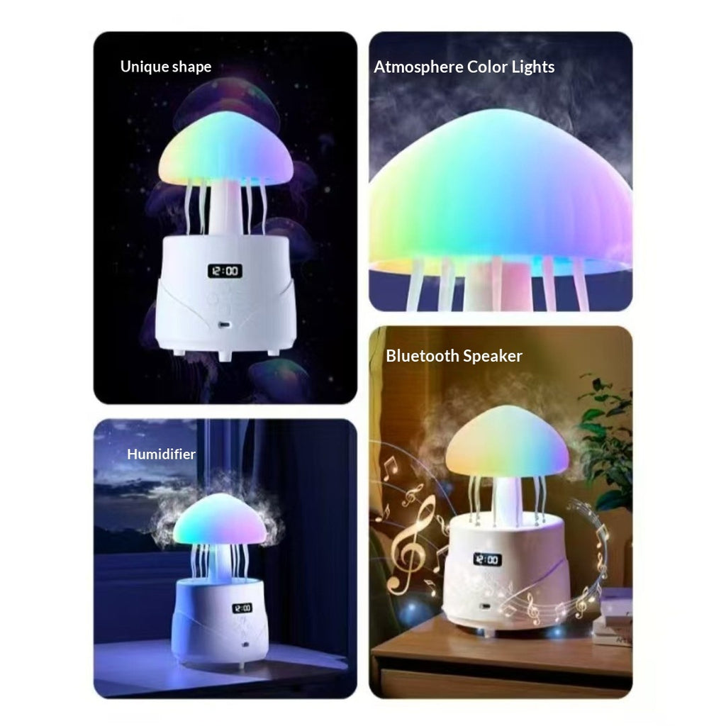Humidificador Medusa Bluetooth Altavoz de Ruido Blanco Luz Ambiental RGB