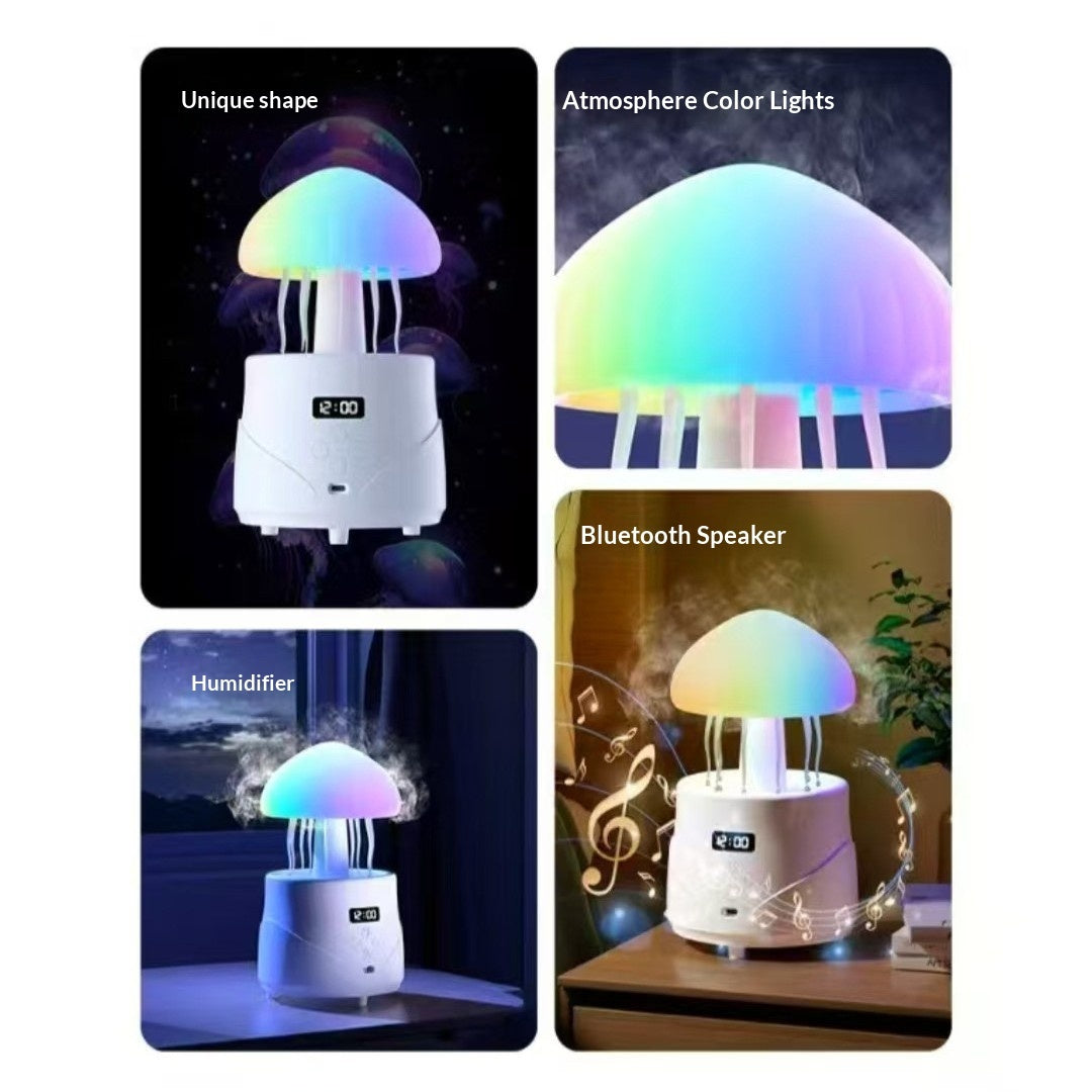 Humidificador Medusa Bluetooth Altavoz de Ruido Blanco Luz Ambiental RGB