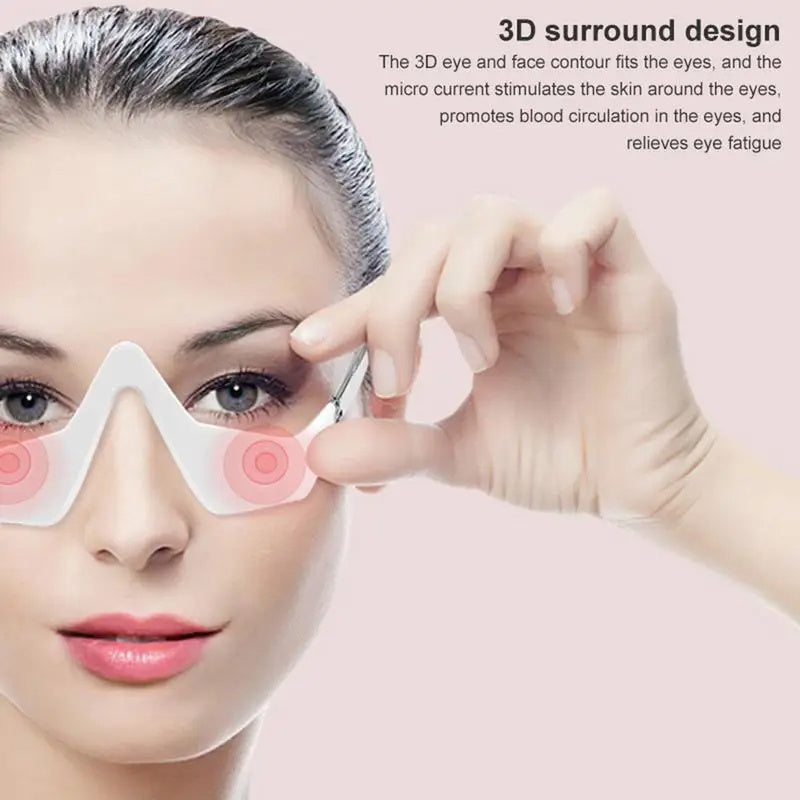 Instrumento de belleza ocular 3D Microcorriente Pulsada para Relajar los Ojos, Reducir Arrugas y Ojeras, Eliminar Bolsas de Ojos, Masajeador, Herramienta de Belleza