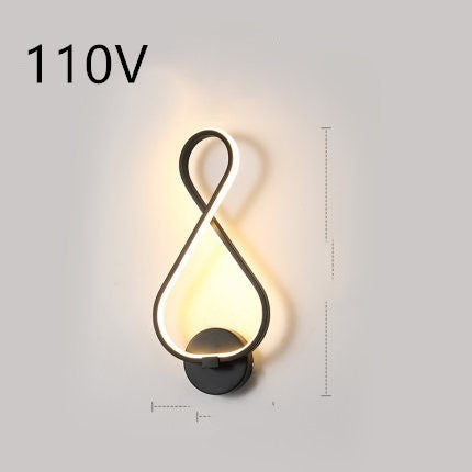 lámpara de pared LED minimalista nórdica para dormitorio/cabecera