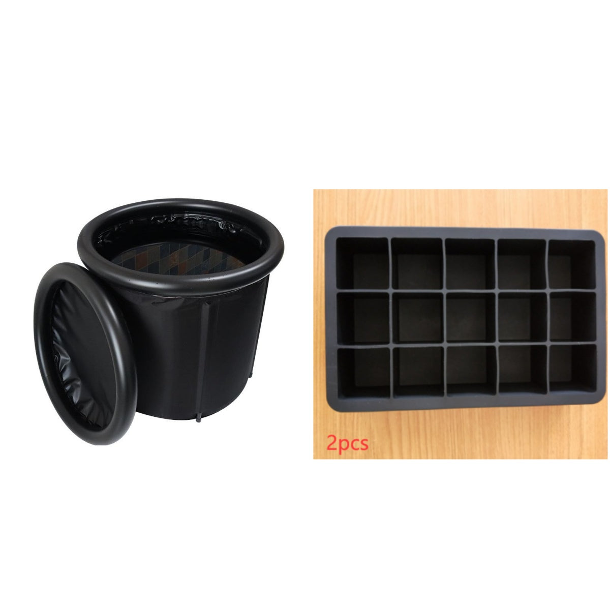 Baños de hielo portátiles Anillo de aire inflable de PVC Bañera Bañera doméstica Soporte de bañera plegable para terapia de recuperación al aire libre