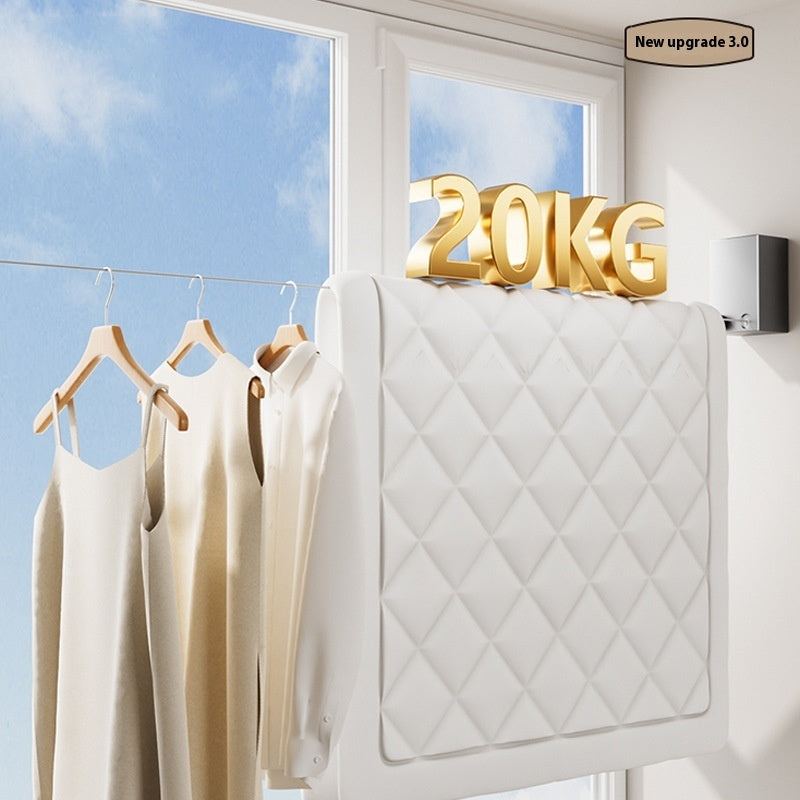 Tendedero Invisible sin perforaciones, Gadget de secado montado en la pared para balcón del hogar