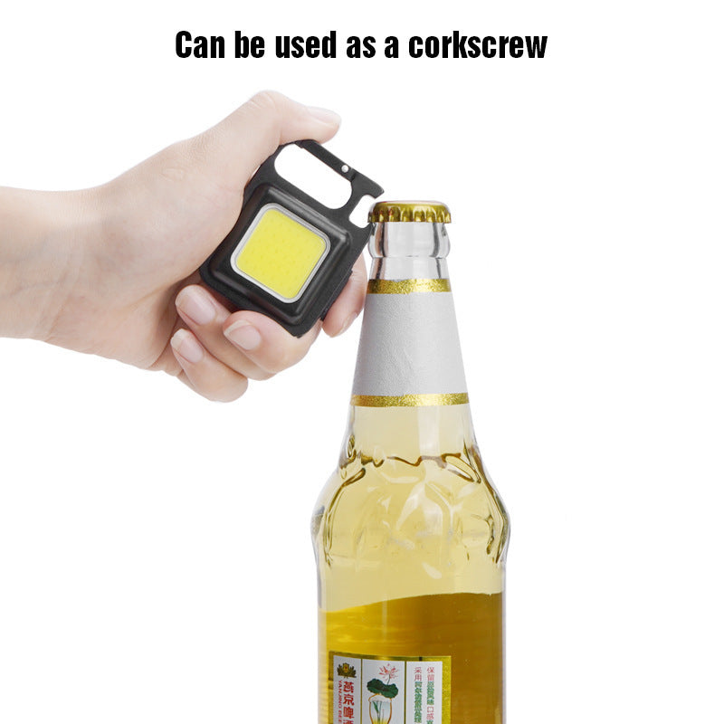 Mini luz LED USB para llavero, de aleación, para exteriores, luz nocturna de emergencia para el hogar, luz de reparación de automóviles, luz de camping