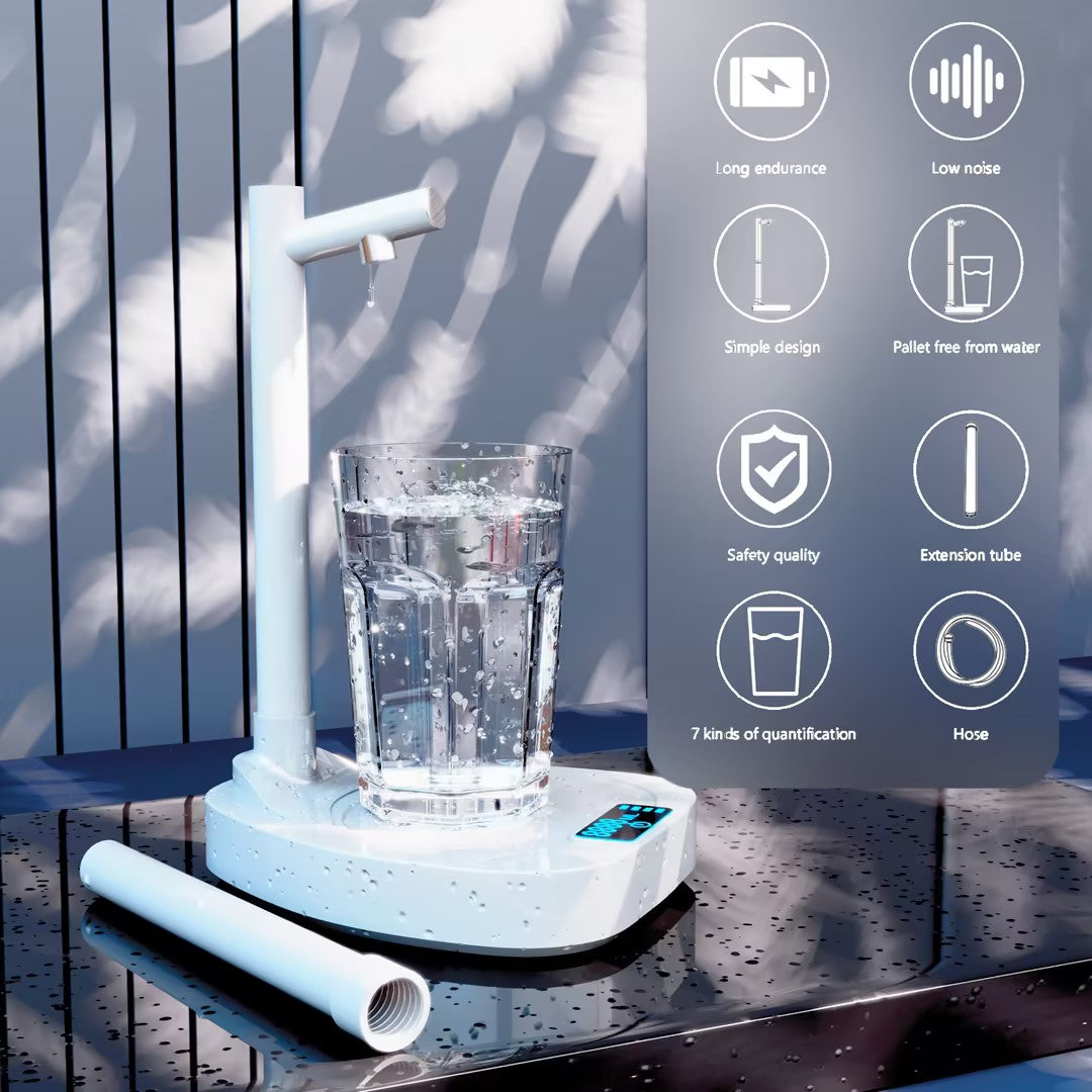 Dispensador de agua con extensión Tupe, dispensador automático de agua embotellada de escritorio, dispensador de agua recargable con soporte