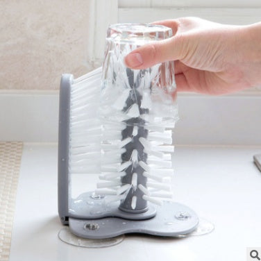 Cepillo creativo de succión para vasos, cepillo de limpieza de vidrio, cepillo giratorio para vasos de cocina, cepillo para tazas de té, cepillo para vasos