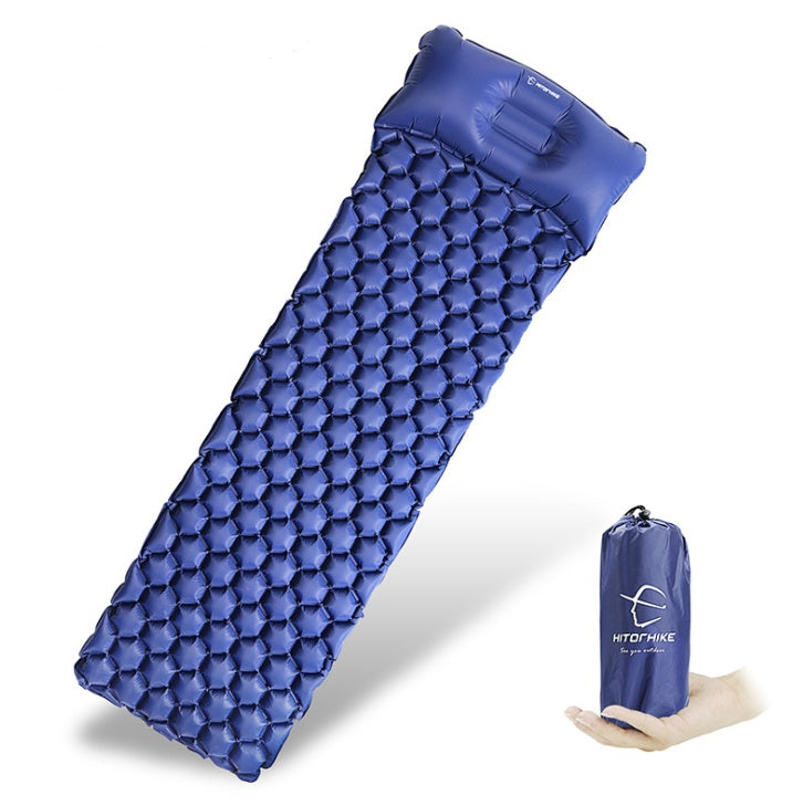 Colchoneta de aire inflable para acampar al aire libre con estructura de panal