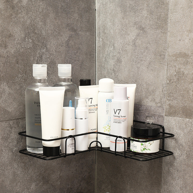 Estante de esquina para baño, estante de ducha, hierro forjado, accesorios de cocina, estante de almacenamiento, estantes de baño, equipamiento de baño