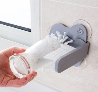 Cepillo creativo de succión para vasos, cepillo de limpieza de vidrio, cepillo giratorio para vasos de cocina, cepillo para tazas de té, cepillo para vasos