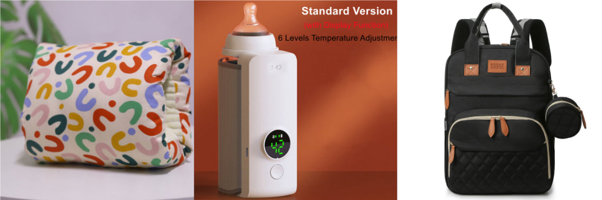 Calentador de biberones portátil inalámbrico recargable con carga USB y bolsa calefactora. Calentador de leche portátil de temperatura constante. Funda aislante universal para biberones.