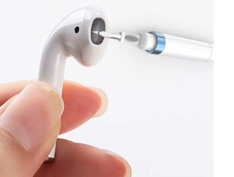 Bolígrafo de limpieza para auriculares, tapones para los oídos, audífonos, teclado de ordenador y móvil, kit de cepillos de limpieza
