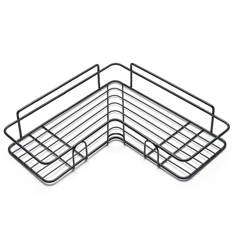 Estante de esquina para baño, estante de ducha, hierro forjado, accesorios de cocina, estante de almacenamiento, estantes de baño, equipamiento de baño