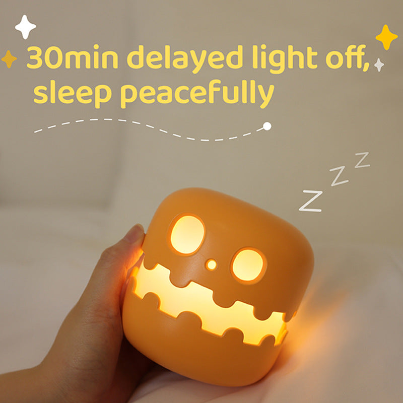 Lámpara de Calabaza para Mesita de Noche, Decoración Divertida de Halloween, Luz Ambiental para Dormitorios, Sala de Estar, Regalo de Cumpleaños para Niños, Decoraciones de Halloween