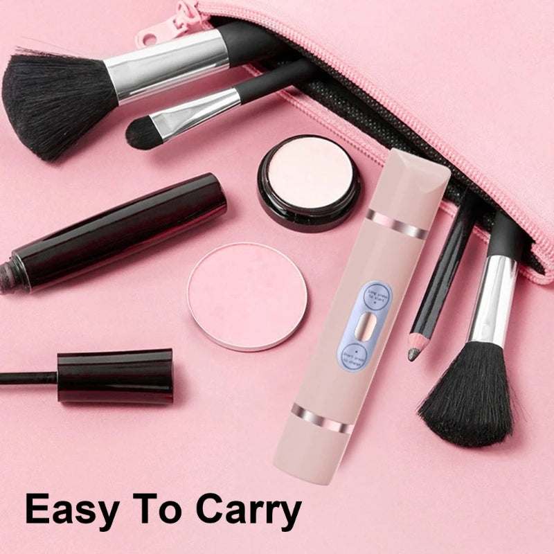 Depiladora eléctrica de doble cabezal, indolora para mujer, dispositivo de depilación para bikini, recortador automático de vello en axilas, rostro, labios y piernas