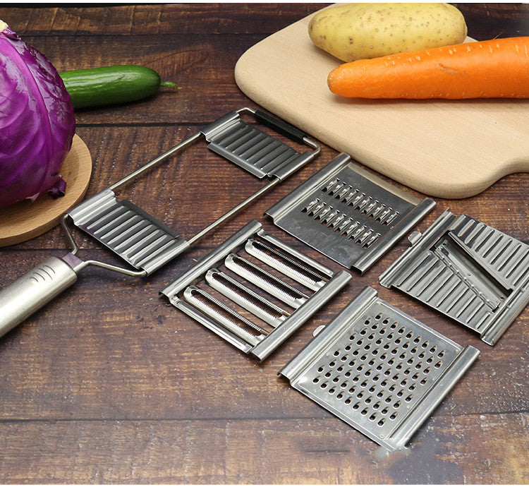 Rallador de Acero Inoxidable, Cortador de Verduras y Frutas, Pelador