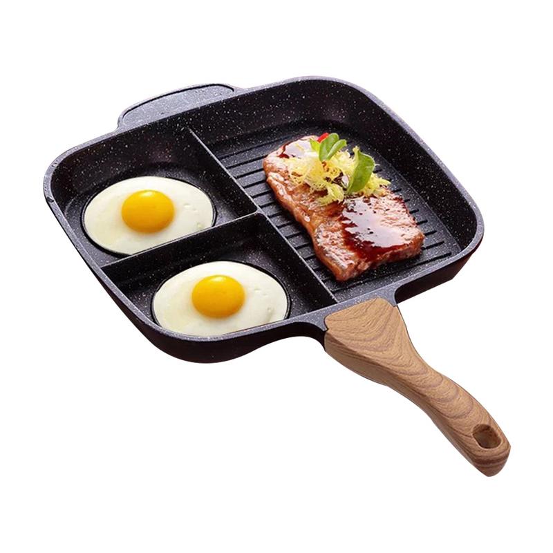 Maifanshi sartén para freír carne olla multifunción doméstica tortilla pan sartén cocina de inducción sartén antiadherente