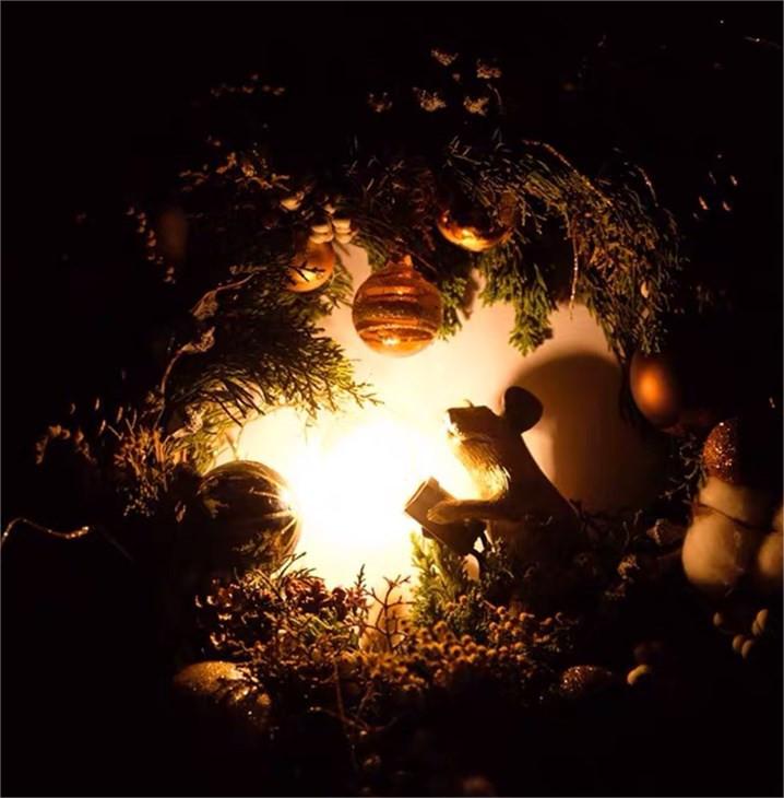 Lámpara de mesa creativa nórdica de resina con forma de ratón, luces nocturnas LED de escritorio, lámparas de escritorio pequeñas y mini con forma de rata