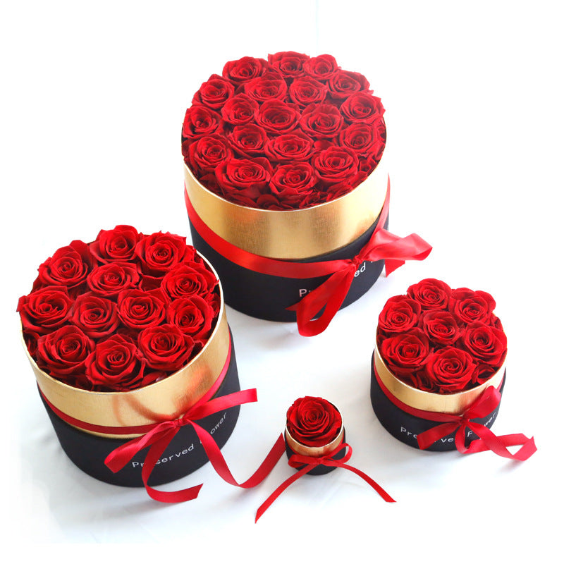 Rosas Eternas En Caja Rosas Reales Preservadas Con Caja De Regalo Para San Valentín Flores Artificiales Románticas
