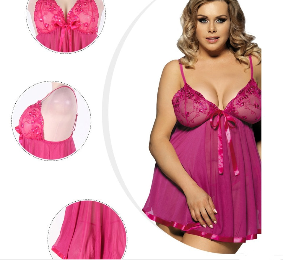 Lencería Sexy para Mujer Talla Grande 6XL Pijama Camisón