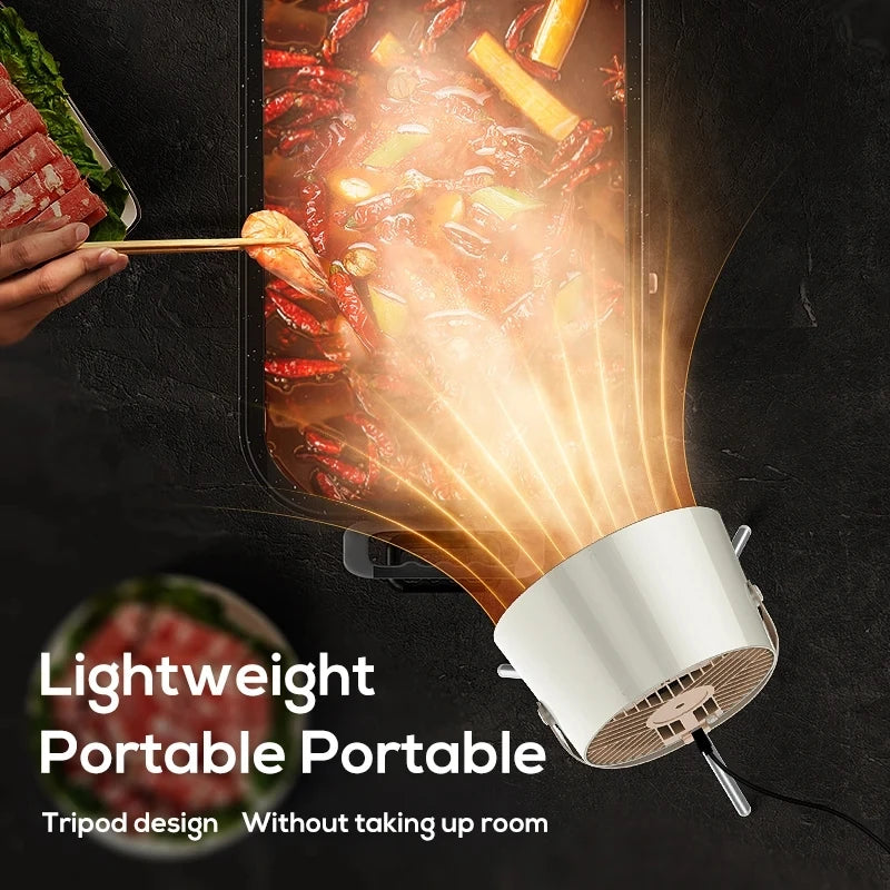 Nuevo extractor de humos portátil de escritorio, campana extractora de cocina pequeña, barbacoa, carga USB, campanas de cocina de escritorio, mini campana extractora de cocina, utensilios de cocina